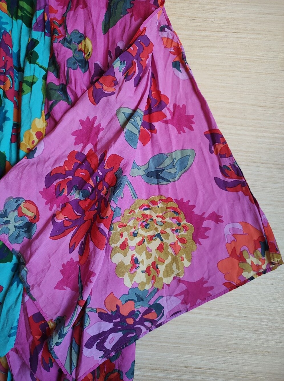 Anthropologie Flowy Dress Floral Pink Blue Spaghetti Straps Size XS S Women's - Picture 11 of 16